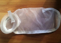 Liquid Filter Bag Nylon Fabric Netting Mesh Foldable with Drawstring / Plastic Ring