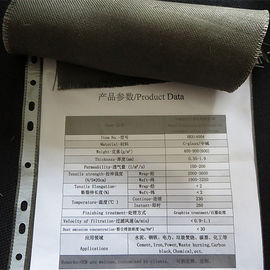 Woven Fiberglass Micron Filter Fabric with Graphite Treatment