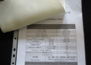 White PTFE Coated Alkali / Non-Alkali Filter Fabric Roll 330 - 900gsm woven roving plain cloth