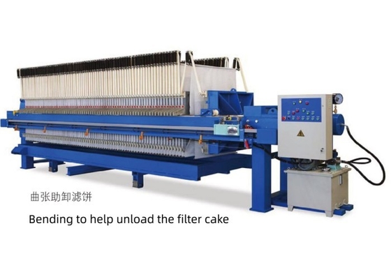 Customized Services Bending Assisted Discharge Filter Press For Sludge Dewatering